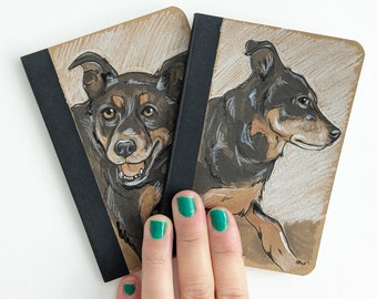 Pet Portrait Mini Sketchbooks - Caricature - Custom Stationary - Dog  - Cat - Pet Portrait