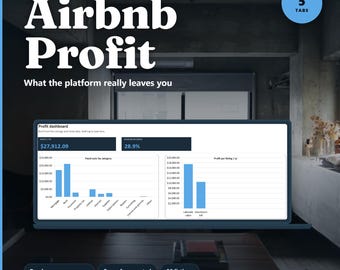 Short-Term Rental Profit Calculator, Excel Google Sheets (Instant Download)
