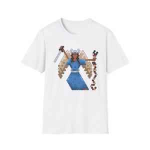 Angel Pixel Art Shirt | Fantasy Guardian Tee, 8-Bit Warrior Angel | Gift for D&D Players