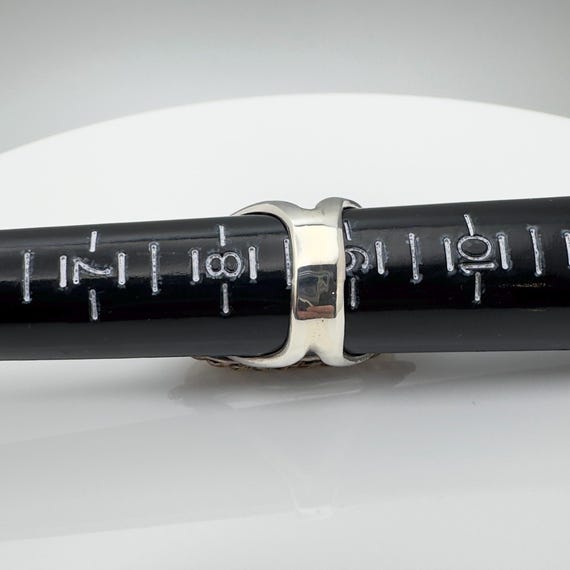 Vintage Handcrafted Statement Ring Long Oval Aqua… - image 5