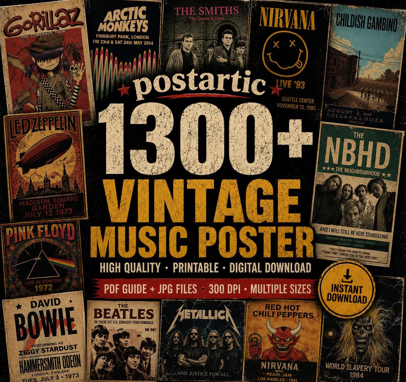Vintage Rock Posters - Etsy