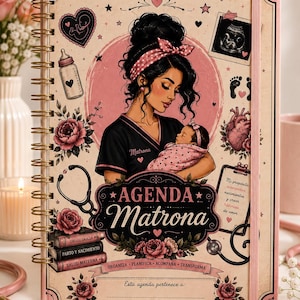 Agenda Digital para Matronas 2027 | Planner Obstetricia A5 | PDF Imprimible | Control Prenatal | Español