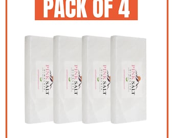 Pack of 4 Himalayan White Salt Tile 4x8x1 Inch, Natural Salt Wall Tile, Pink Salt Brick, Salt Panel, Free Shipping USA