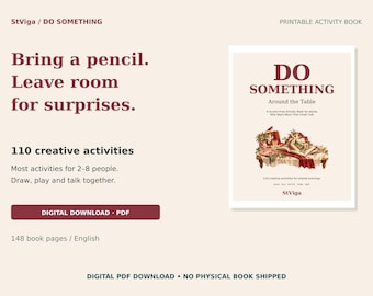 HAZ ALGO: Libro de actividades imprimible en PDF para la mesa, con 110 juegos y sugerencias para cenas.