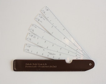 Aristo 1323 Scale Ruler, Vintage Germany 1970-80s, Foldable Fan Shaped