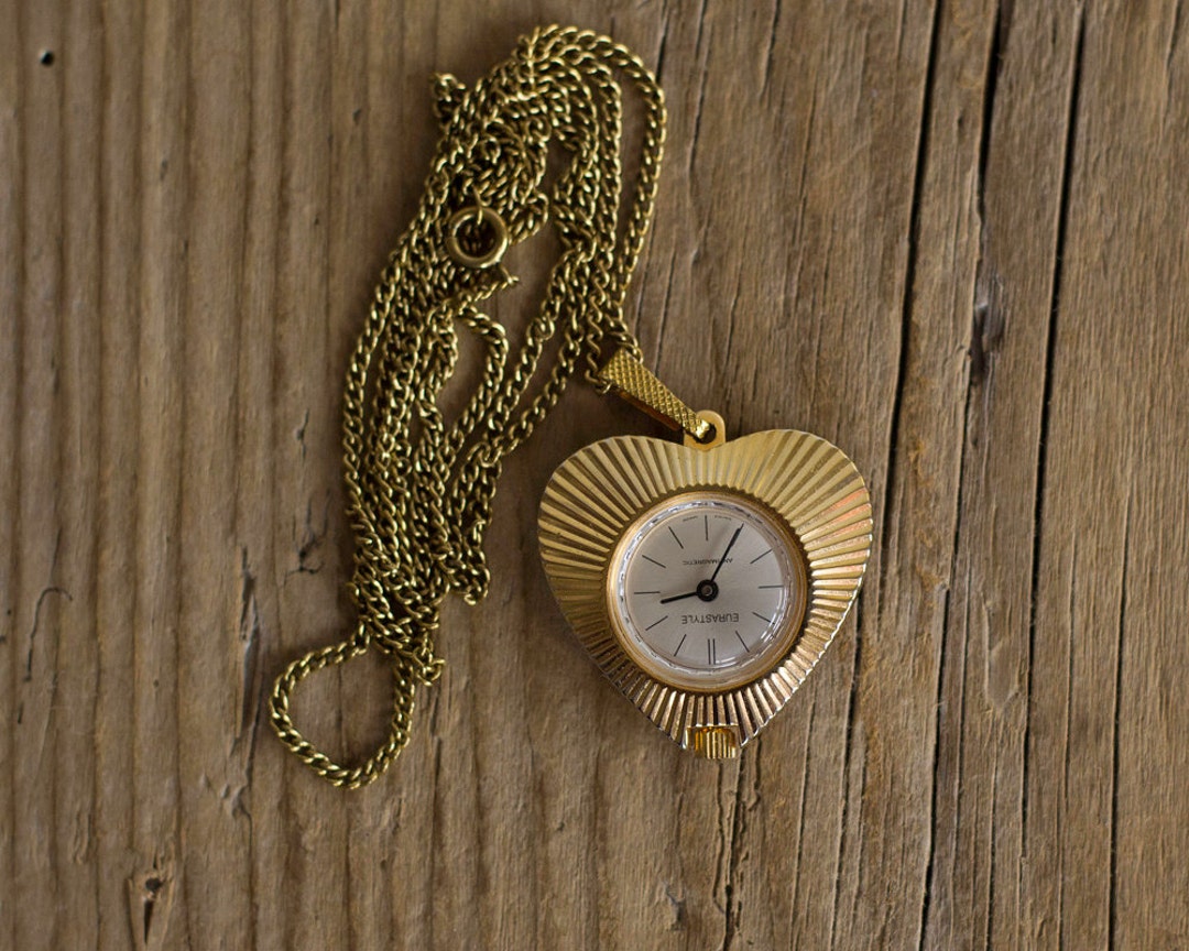 Swiss Ladies Pendant Watch EURASTYLE Vintage Necklace Swiss Etsy