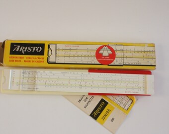 Slide Rule Aristo Junior 0901 - Logarithmic Slide Rule - Allemagne Slide Rule - Calculateur Device 1974 - Old Calculator