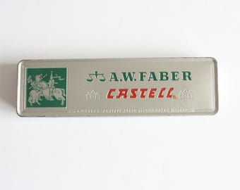 A.W. Faber Castell Blechdose mit Kopierstiften, Vintage Rare Kopierstifte J.S.Staedtler, Sammler Bleistifte 1960er Jahre