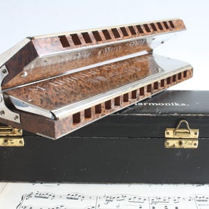Hohner Chromatica No 264 Double Bass Harmonica, Rare with Original Box, Vintage Orchestral Mouth Organ,