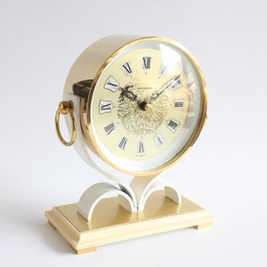 Vintage Clock Dugena, Old German Mantel Clock, Working Electro-mechanical Clock 1970&#39;s