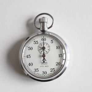 Military Stopwatch Smiths, British Broad Arrow Stopwatch, Vintage Manual Wind Chronometer, Rally Taimer Well Working