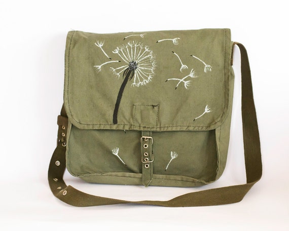 vintage army messenger bag