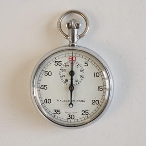 Stopwatch Excelsior Park, Vintage Mechanical Stopwatch, Manual Wind Chronometer, Rally Stopwatch, Sport Timer 1970&#39;s, Well Working
