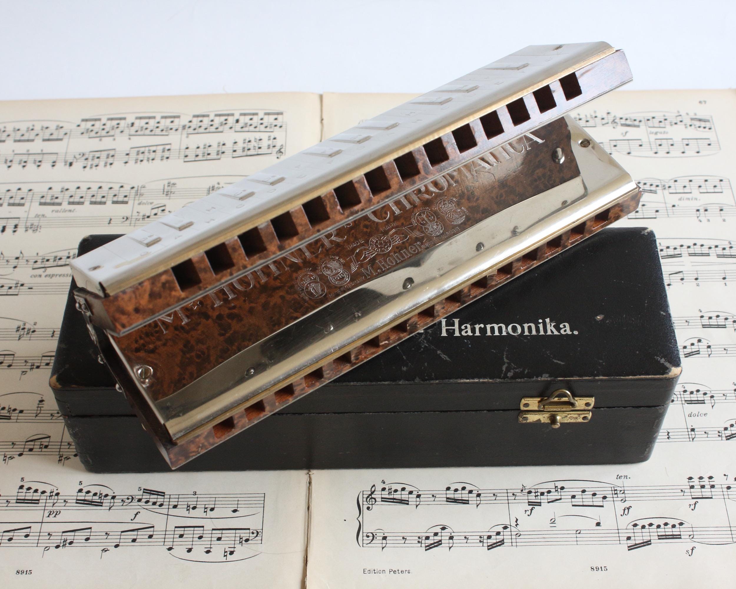 Hohner Chromatica No 264 Double Bass Harmonica, Rare With Original