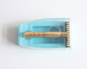 Soluna Safety Razor With Original Case, Vintage Safety Razor , Made in Czechoslovakia, Collectible Shaver, Gift for Men