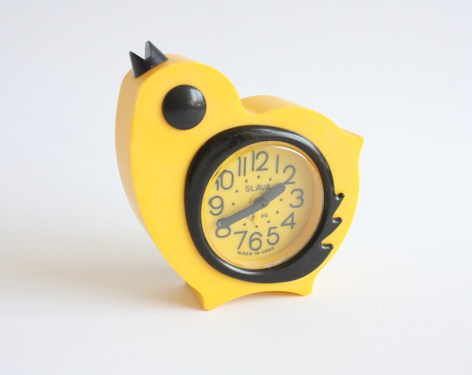 Vintage Chicken Alarm Clock, Mechanical Alarm Clock Slava, Working Old