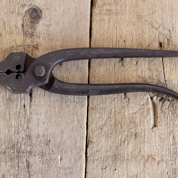 Antique Very Rare Cobbler Pliers, Pincers - Leatherworking, Shoemakers Lastyng Pliers, Pliers and Hammer Cobbler Tool