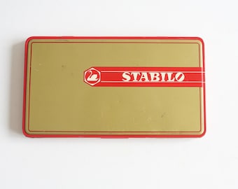 Schwan Stabilo Tin Box Color Pencils, Vintage Colored Pencils, Old Pencils 1960's Germany