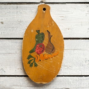 Vintage Wooden Cutting Board, Wall Decor, Kitchen Collectibles