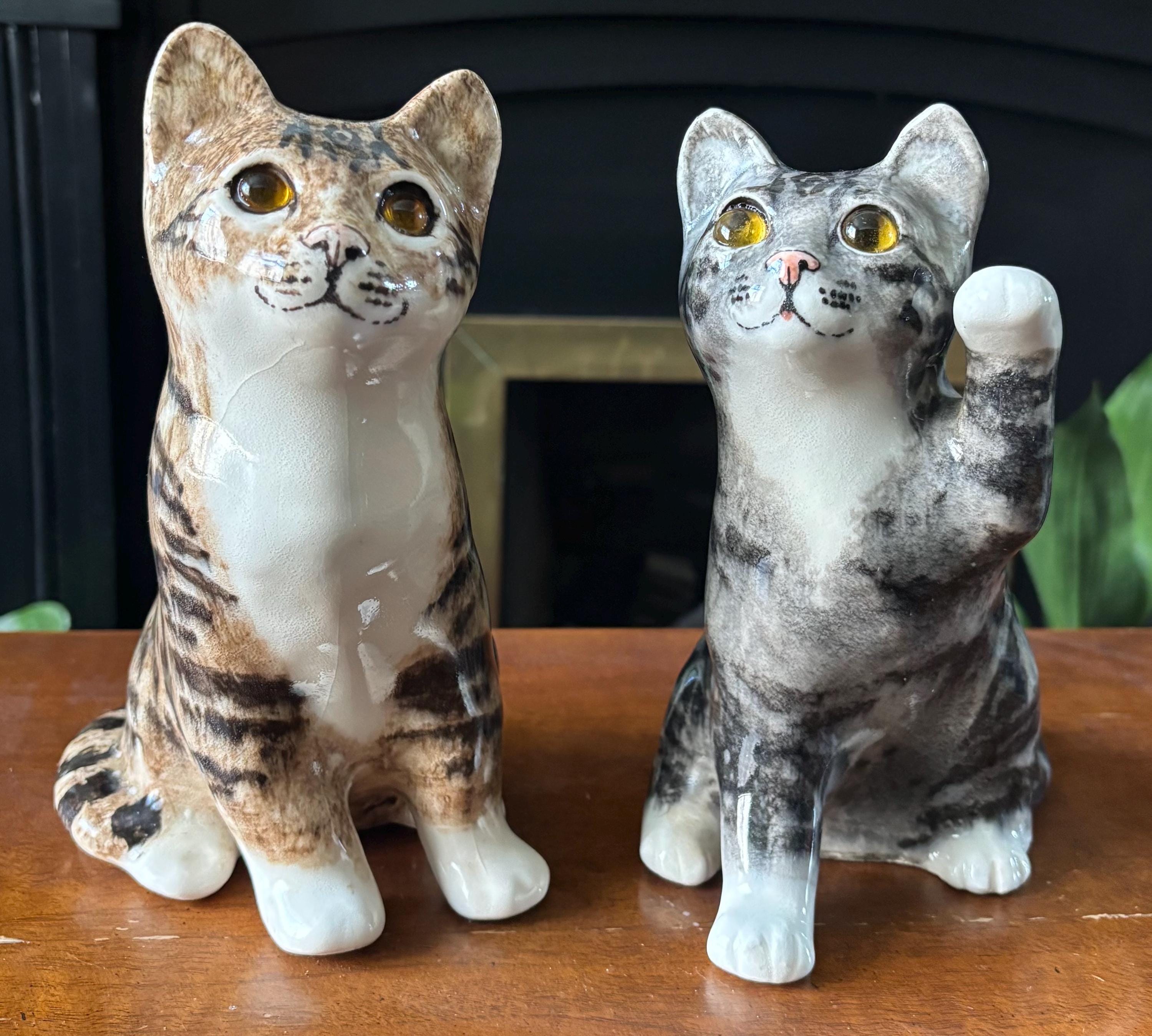 Jenny Winstanley 猫の陶器置物 約30cm Jenny winstanley cat - Etsy 日本