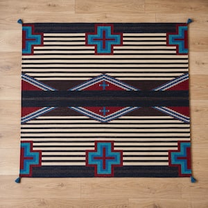 5x8 Southwestern Tribal Rug Navajo Inspired Geometric Carpet Bohemian Rustic Home Decor Area Rug Native American Rug