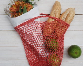 Crochet Market Bag | Crochet Bag Pattern | Cotton Net Bag | Farmers Market Bag | Market Bag Pattern | Crochet Pattern | Market Tote Bag