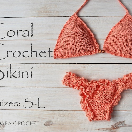 Crocheted Bikini With Cover-up Digital Download Vintage | Etsy