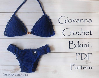 Gehäkelter Bikini pdf mit verstecktem Gummizug | Gehäkelter Bikini | Häkelanleitung | gehäkelt | Gehäkelte Bademode | Gehäkelter Badeanzug | Schnittmuster