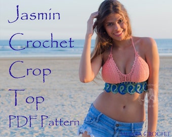 Crop Top Pattern | Crochet Pattern | Crochet Crop Top | Halter Top Pattern | Crochet Top Pattern | Crochet | Crop Top | Crochet PDF