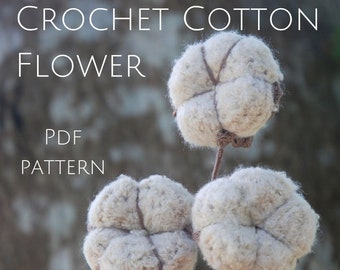 Crochet Cotton Flower Pattern - Step by step written crochet flower pattern with lots of photos.