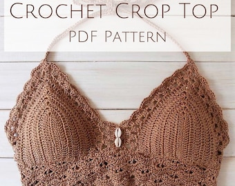 Crochet Crop Top | Crochet Pattern | Bralette Pattern | Crochet | Crop Top Pattern | Crochet Top Pattern | Crochet PDF | Crochet Patterns