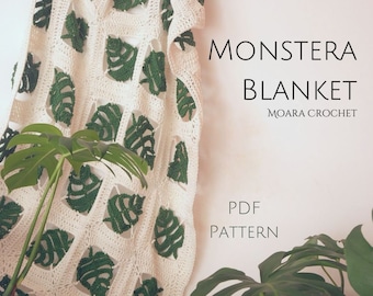 Crochet Monstera Pattern - Monstera Granny square pattern & blanket including step by step written | photo tutorial