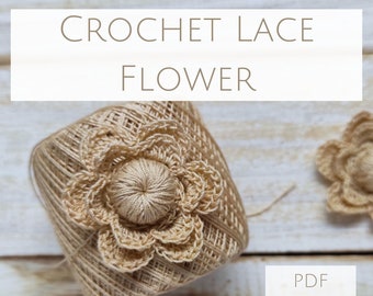 Crochet Irish Lace Flower Pattern - Step by step written crochet flower pattern with lots of photos.