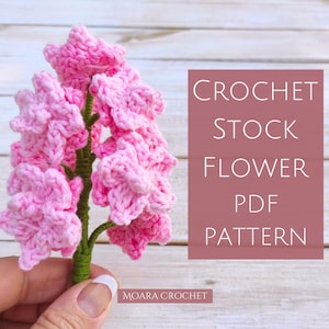 PDF Häkelanleitung für Stock Blumen - inklusive Schritt für Schritt geschrieben | Foto-Anleitung.