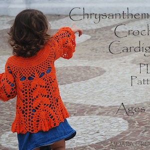 Chrysanthemum Crochet Cardigan | Crochet Pattern | Crochet | Crochet Patterns | Cardigan Pattern | Pattern | Crochet Tutorial | Crochet PDF