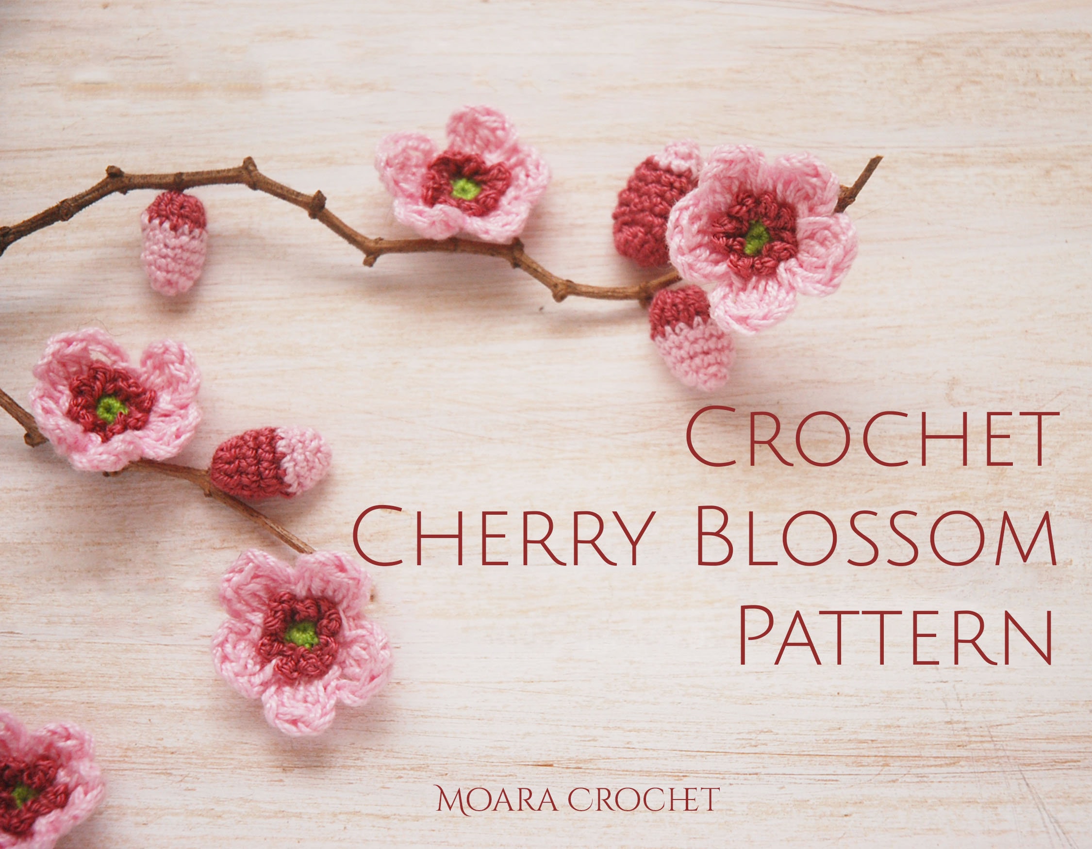 Crochet Cherry Blossom Pattern - Easy Step by Step Crochet Flower