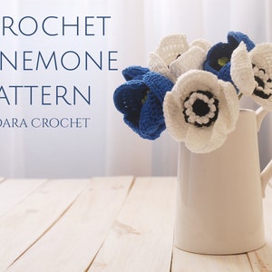 Crochet Anemone Flower Pattern - Step by step crochet flower pattern including written | photo tutorial.