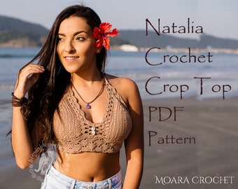 Halter Top Pattern | Crop Top Pattern | Crochet Pattern | Bralette Pattern | Crochet Top | Crop Top | Crochet Bralette | Crochet Top Pattern