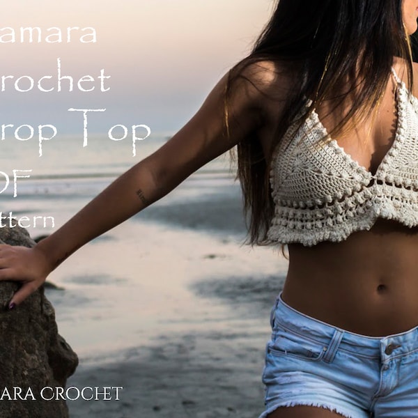 Bralette Pattern Tamara | Crochet Bralette | Crop Top Pattern | Halter Top Pattern | Crochet Halter | Beach Top Pattern |PDF Crochet Pattern