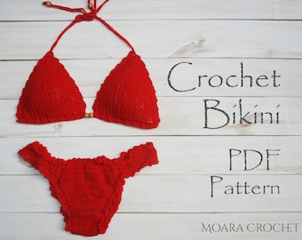 Bikini Crochet con ELÁSTICO OCULTO / Bikini Crochet / Patrón Crochet / Crochet / Trajes de Baño Crochet / Bikini / Patrón / Patrón Bikini Boho