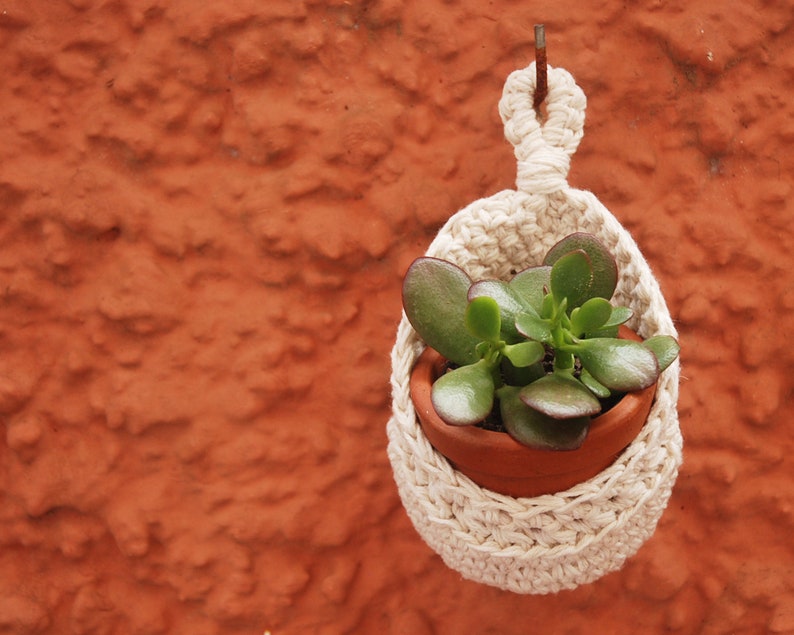 Crochet Hanging Basket Crochet Pod Crochet Basket Planter Pattern Crochet Pattern Air Plant Pattern Succulent Pot Crochet PDF image 4