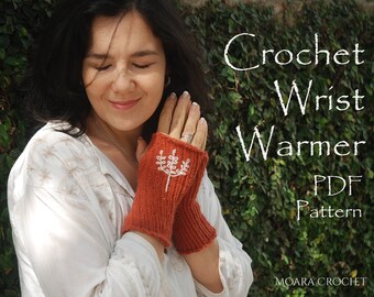 Chauffe-poignets au crochet | Modèle de crochet facile | Gants au crochet | Mitaines | Patron au crochet | Crocheter | Mitaines au crochet | Gants