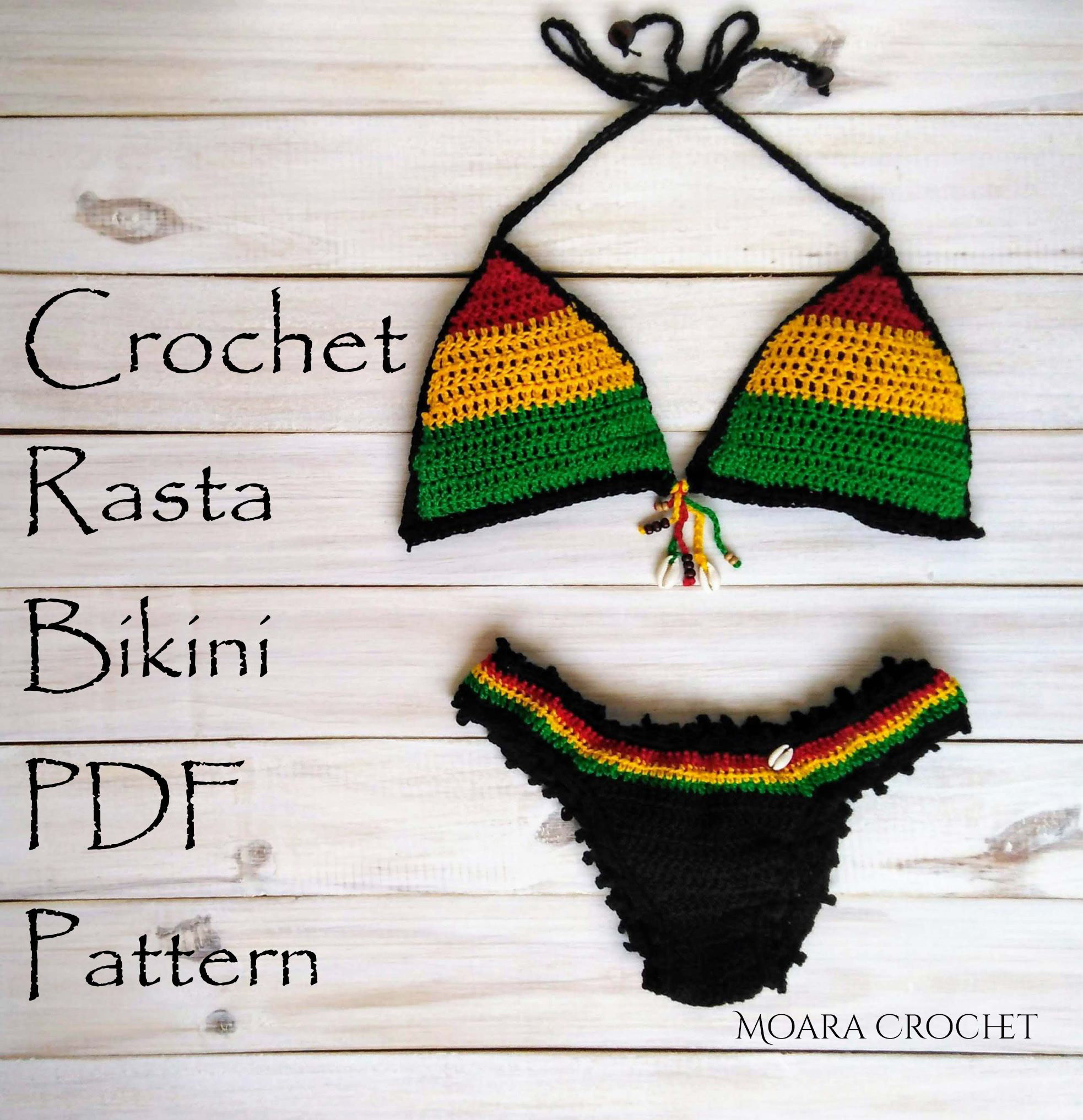 One Love II Rasta Crochet Bikini 