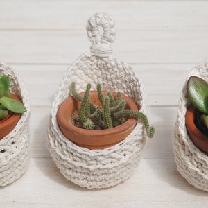 Crochet Hanging Basket Crochet Pod Crochet Basket Planter Pattern Crochet Pattern Air Plant Pattern Succulent Pot Crochet PDF image 8