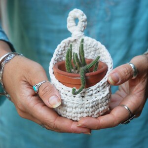 Crochet Hanging Basket Crochet Pod Crochet Basket Planter Pattern Crochet Pattern Air Plant Pattern Succulent Pot Crochet PDF image 7