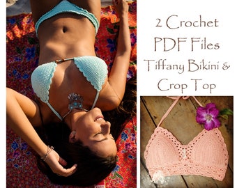 Bikini De Ganchillo PDF / Patrón Crop Top / Patrón De Bikini / Patrones De Ganchillo / Ganchillo / Bikini De Ganchillo / Bikini / Patrón De Ganchillo /Crochet pdf