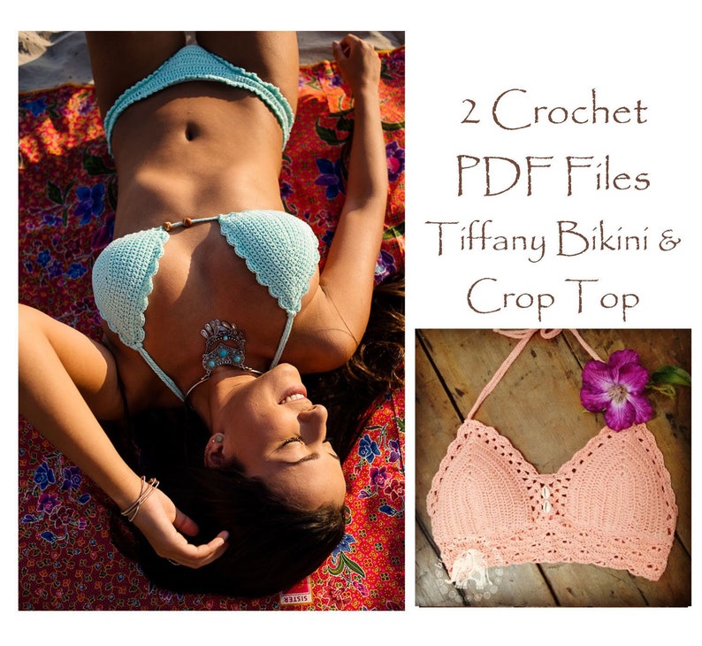 Crochet Bikini PDF Crop Top Pattern Bikini Pattern Etsy