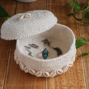 Crochet Pattern | Crochet Box | Crochet Basket | Cowrie Shell Box ...