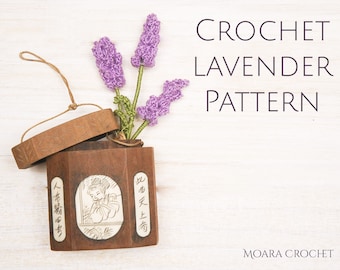 Crochet Lavender Pattern - Step by step crochet flower pattern with written | photo tutorial.