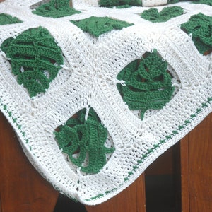Crochet Monstera Pattern Monstera Granny square pattern & blanket including step by step written photo tutorial image 5